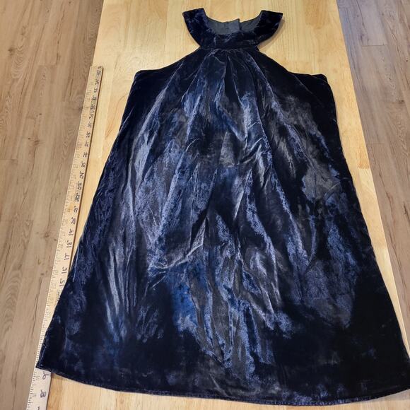 INC International Concepts Rayon Black Velvet Ruffle Racerback Mini Dress 10 - Picture 1 of 16